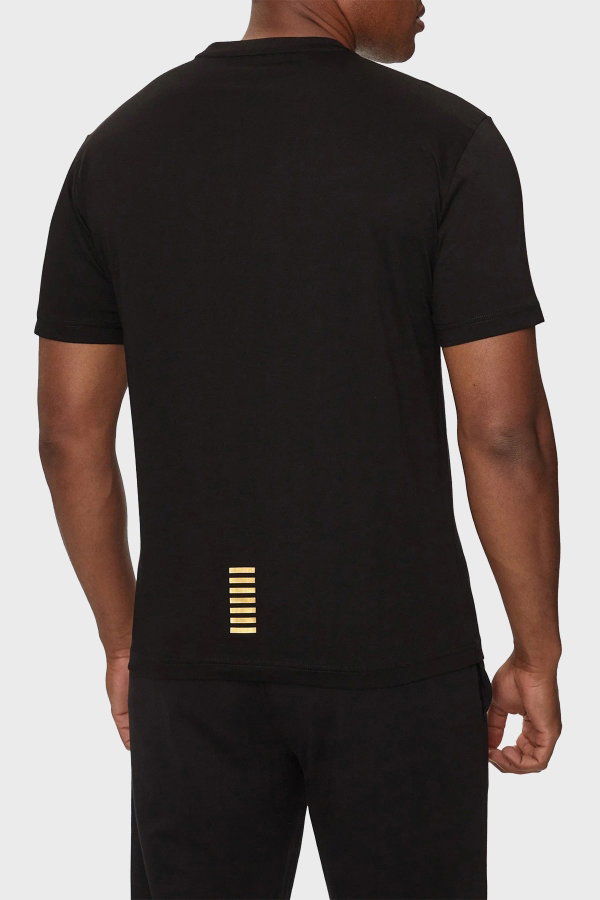 EA7 Erkek Bisiklet Yaka T-shirt SIYAH