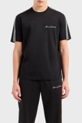 EA7 Erkek Bisiklet Yaka T-shirt SIYAH