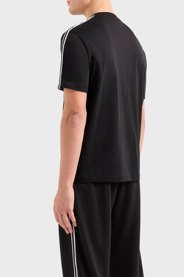 EA7 Erkek Bisiklet Yaka T-shirt SIYAH
