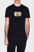 EA7 Erkek Bisiklet Yaka T-shirt SIYAH