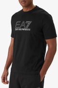EA7 Erkek Bisiklet Yaka T-shirt SIYAH