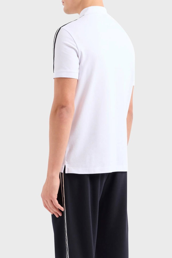 EA7  Erkek Polo Yaka T-shirt Beyaz