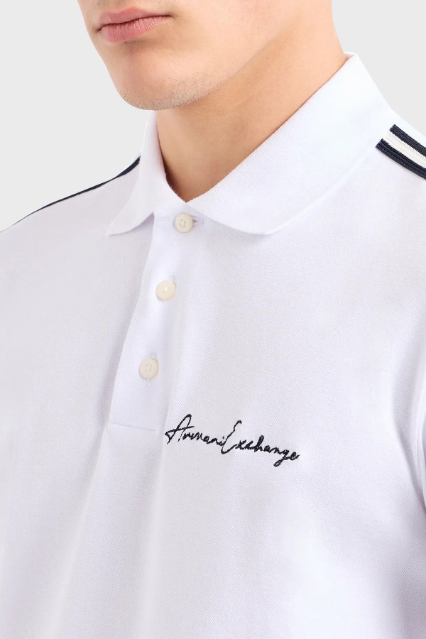 EA7  Erkek Polo Yaka T-shirt Beyaz