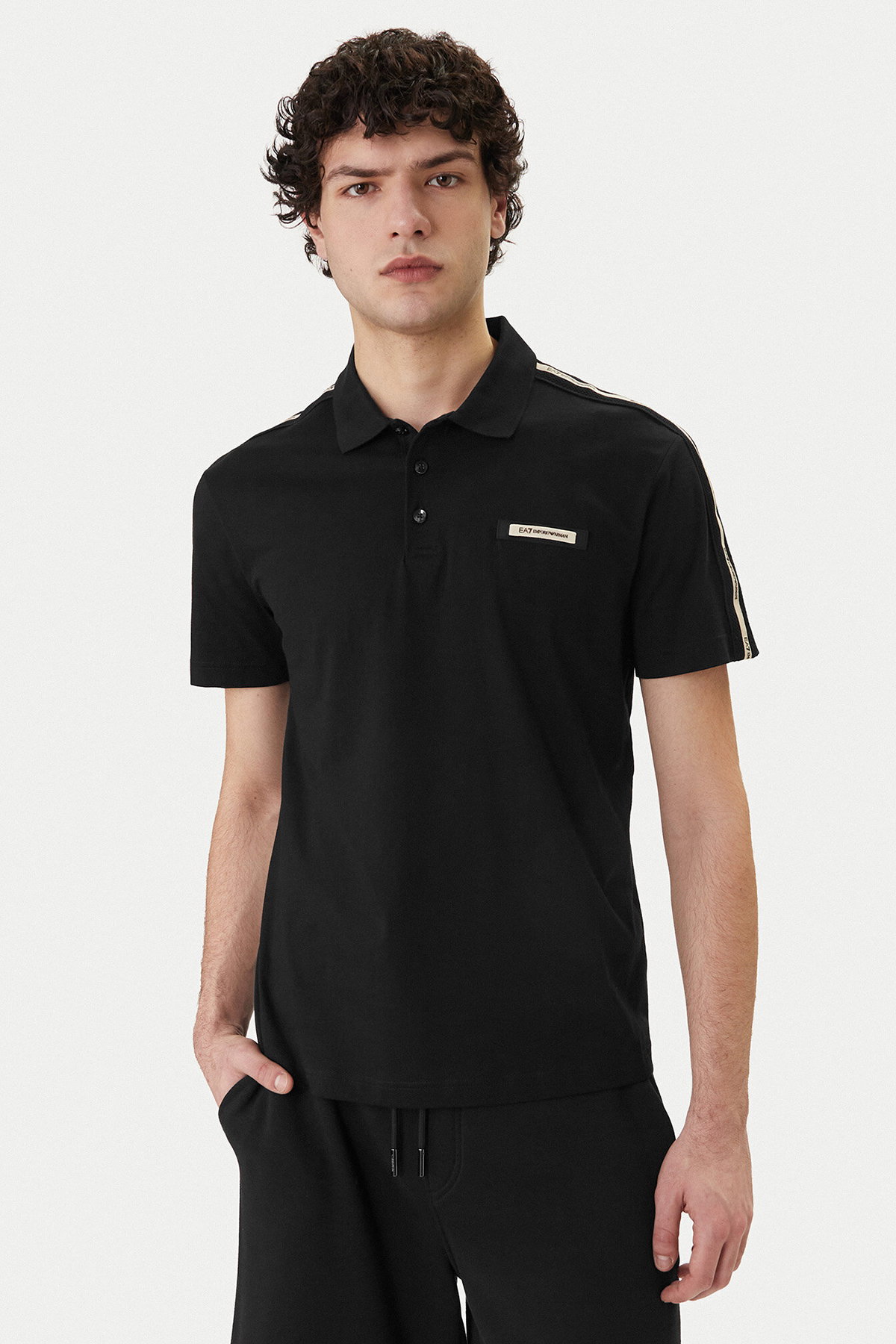EA7  Erkek Polo Yaka T-shirt LACIVERT