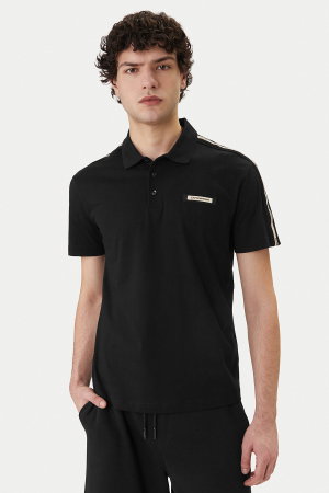 EA7  Erkek Polo Yaka T-shirt SIYAH
