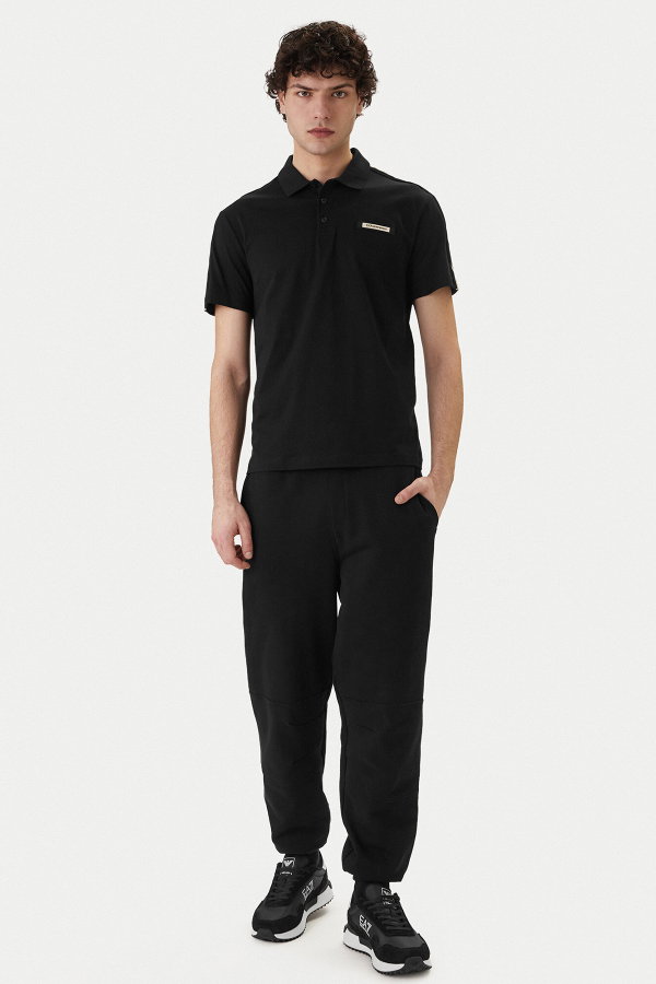 EA7  Erkek Polo Yaka T-shirt SIYAH