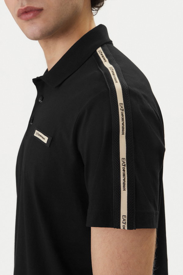 EA7  Erkek Polo Yaka T-shirt SIYAH