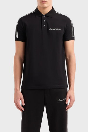 EA7  Erkek Polo Yaka T-shirt SIYAH