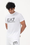 EA7 Erkek Bisiklet Yaka T-shirt Beyaz