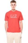 EA7 Erkek Bisiklet Yaka T-shirt KIRMIZI