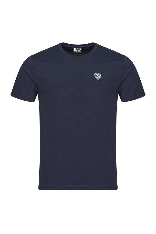 EA7 Erkek Bisiklet Yaka T-shirt LACIVERT