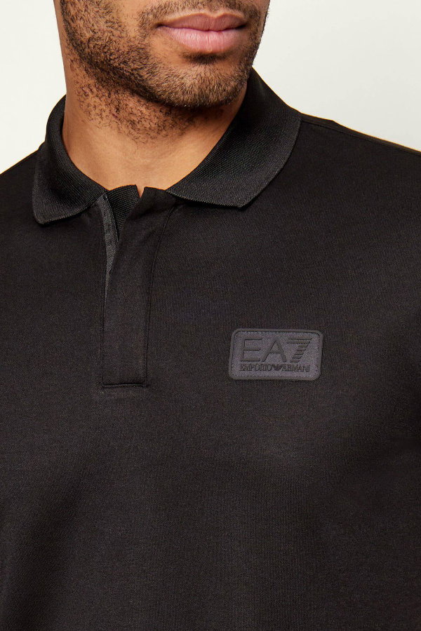 EA7  Erkek Polo Yaka T-shirt SIYAH
