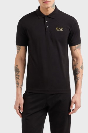 EA7 Erkek Polo Yaka T-shirt SIYAH
