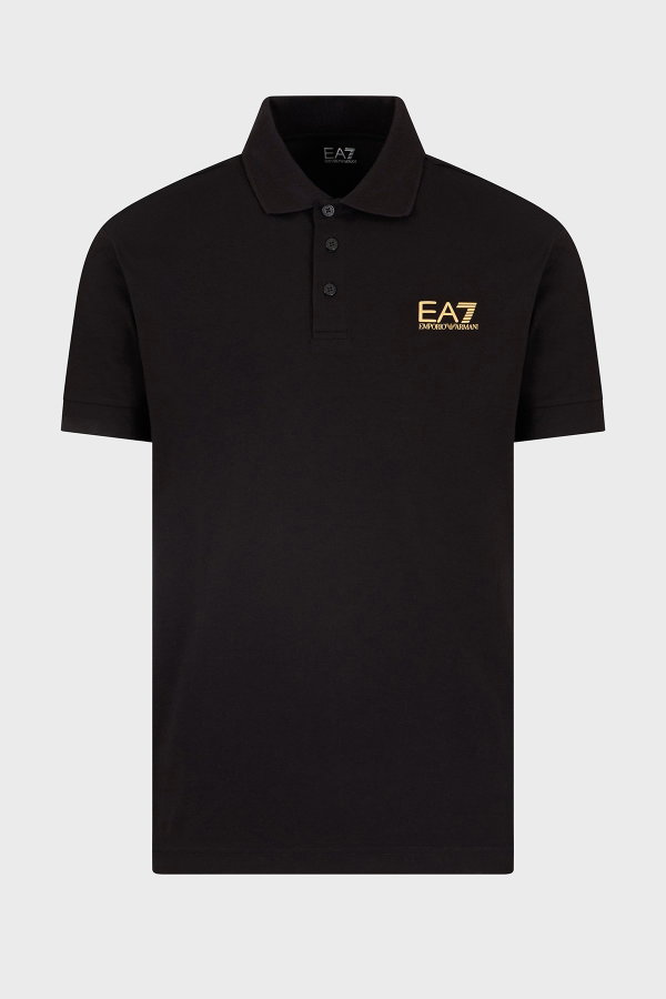 EA7 Erkek Polo Yaka T-shirt SIYAH