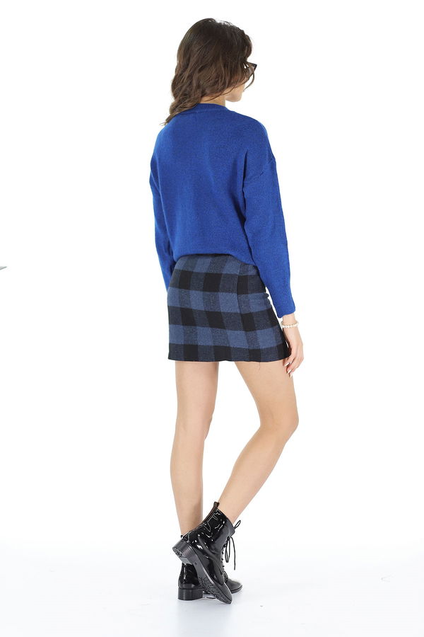 Ekose Mini Etek INDIGO Ekose Mini Etek INDIGO