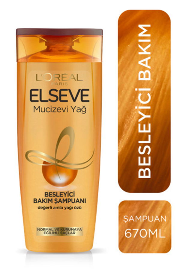 LOréal Paris Elseve Mucizevi Yağ Besleyici Bakım Şampuanı 670 ml STD