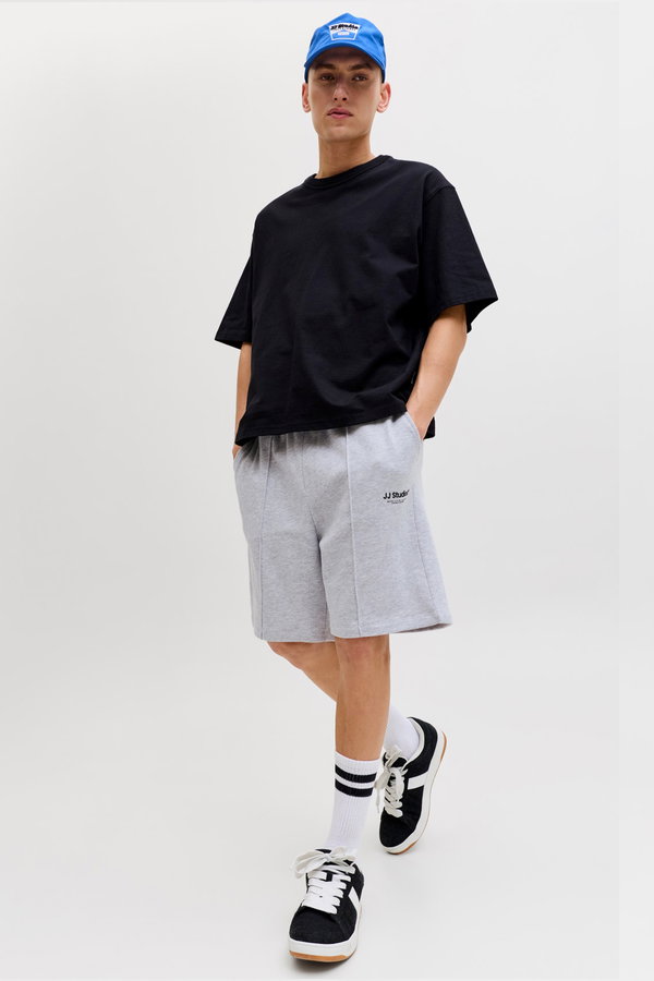 Jack & Jones Erkek Minimal Baskılı Şort GRİ