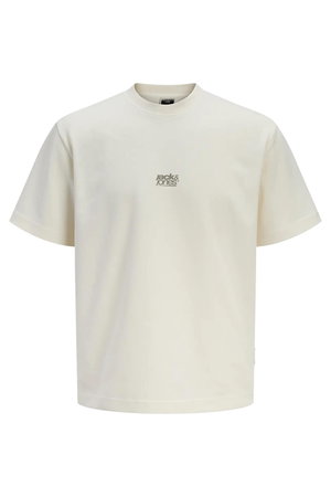 Jack & Jones Baskılı Erkek T-shirt EKRU