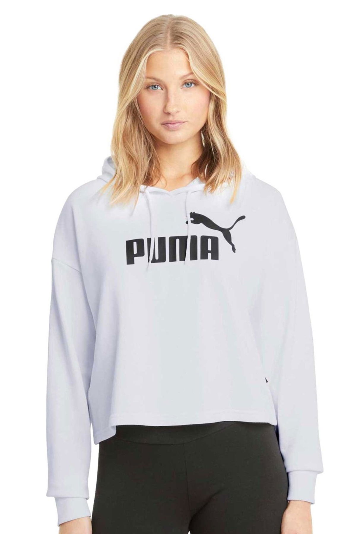 Puma Kapüşonlu Kadın Sweat Beyaz