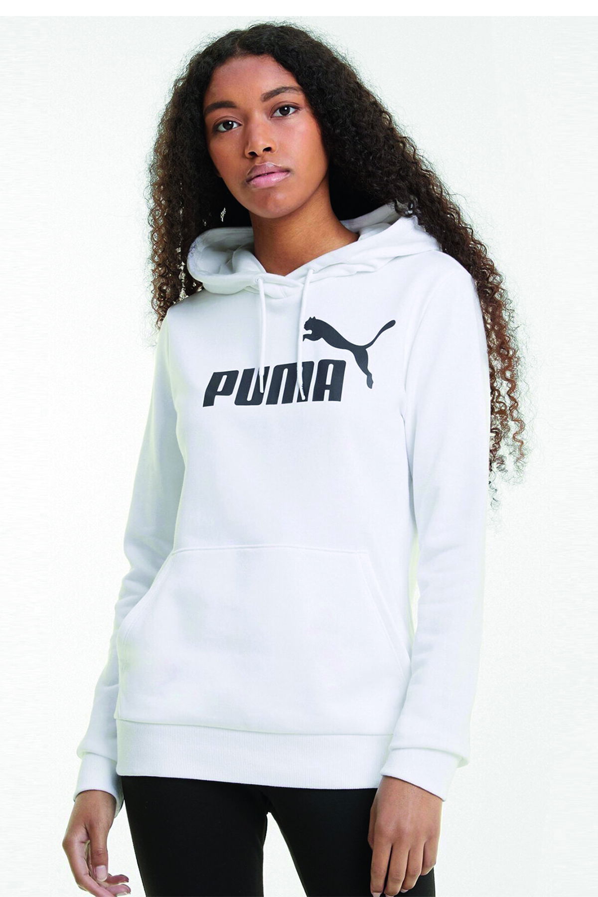 Puma Kapüşonlu Kadın Sweat Beyaz