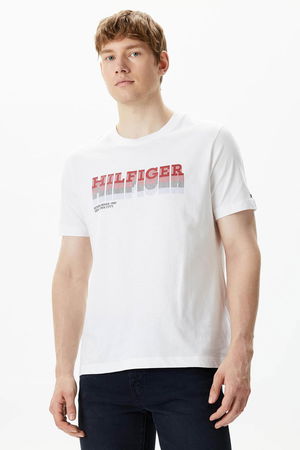 Tommy Hilfiger Baskılı T-shirt BEYAZ Tommy Hilfiger Baskılı T-shirt BEYAZ