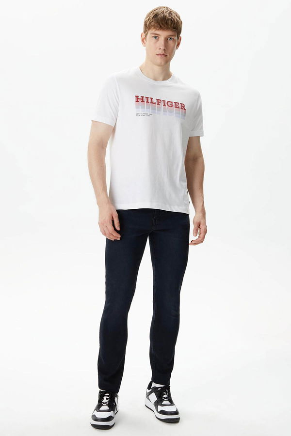 Tommy Hilfiger Baskılı T-shirt BEYAZ