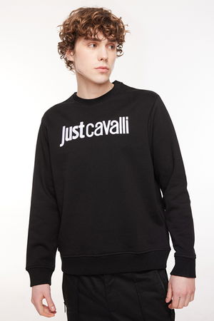 Just Cavalli Baskılı Erkek Sweat SİYAH Just Cavalli Baskılı Erkek Sweat SİYAH