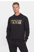 Versace Logo Baskılı Erkek Sweat SIYAH-GOLD