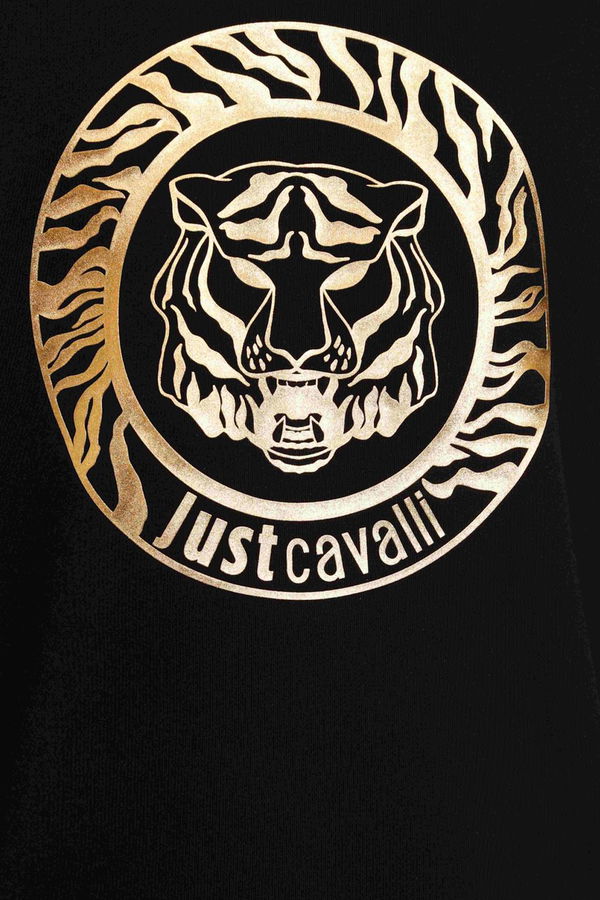 Just Cavalli Bisiklet Yaka Erkek Sweat SIYAH-GOLD