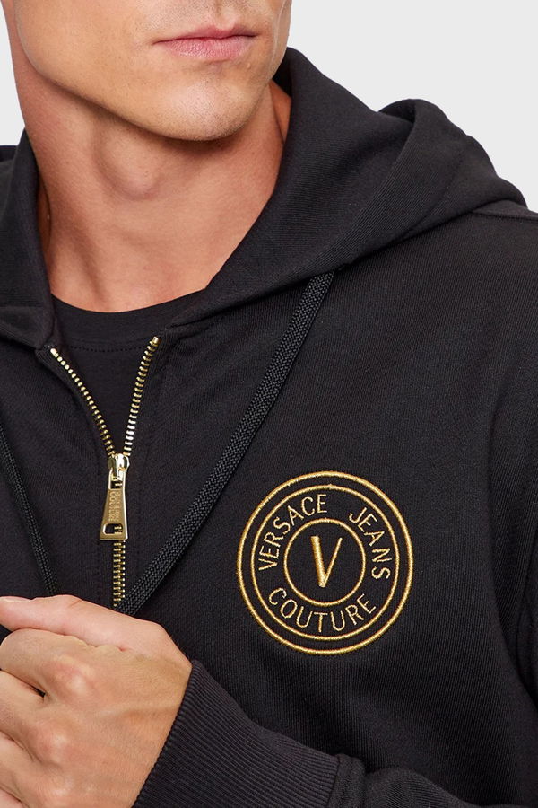 Versace Ön Fermuarlı Sweat SIYAH-GOLD