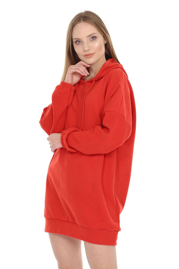 Kapüşonlu Tunik Kırmızı Kapüşonlu Tunik Kırmızı