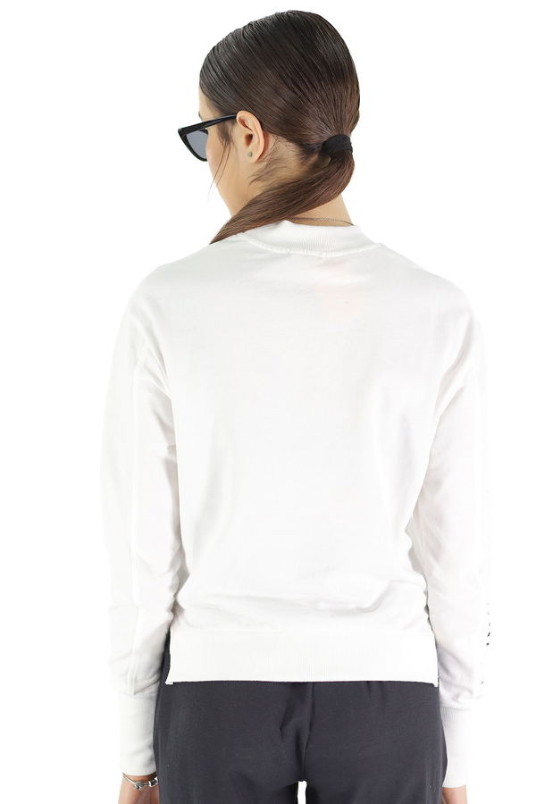 Femme Baskılı Kısa Sweat Beyaz Femme Baskılı Kısa Sweat Beyaz