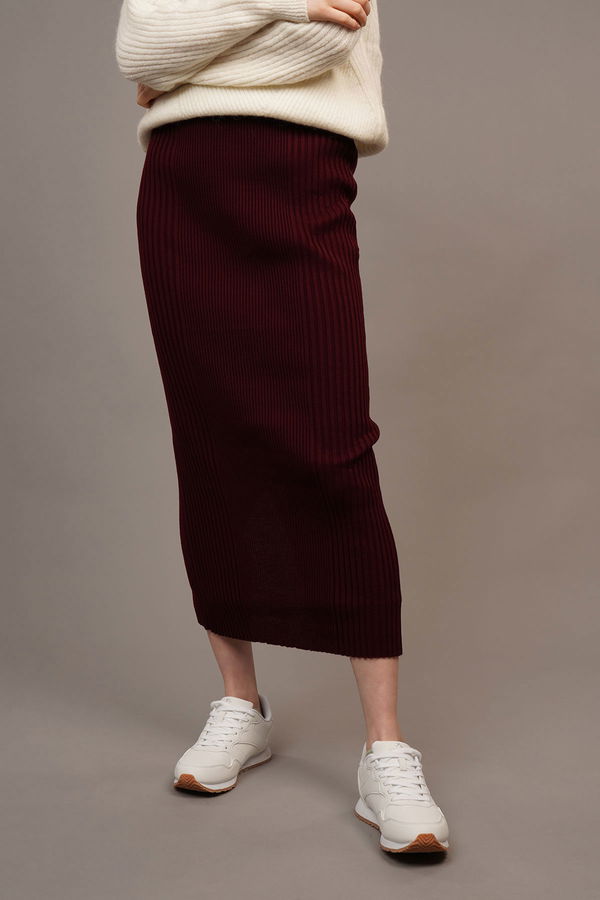 Fitilli Triko Etek BORDO Fitilli Triko Etek BORDO