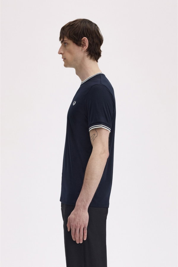 Fred Perry Erkek Bisiklet Yaka T-shirt LACIVERT