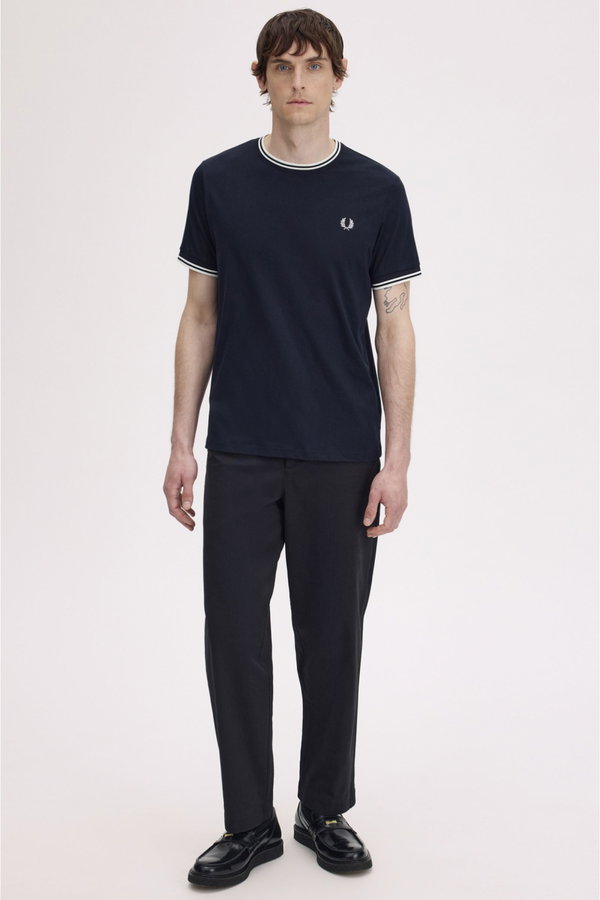 Fred Perry Erkek Bisiklet Yaka T-shirt LACIVERT