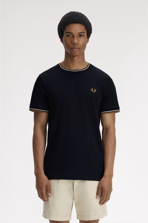 Fred Perry Erkek Bisiklet Yaka T-shirt SIYAH