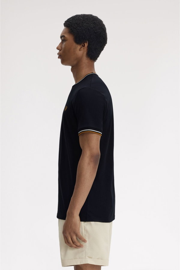Fred Perry Erkek Bisiklet Yaka T-shirt SIYAH
