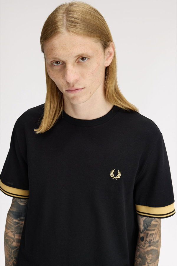 Fred Perry Erkek Bisiklet Yaka T-shirt SIYAH