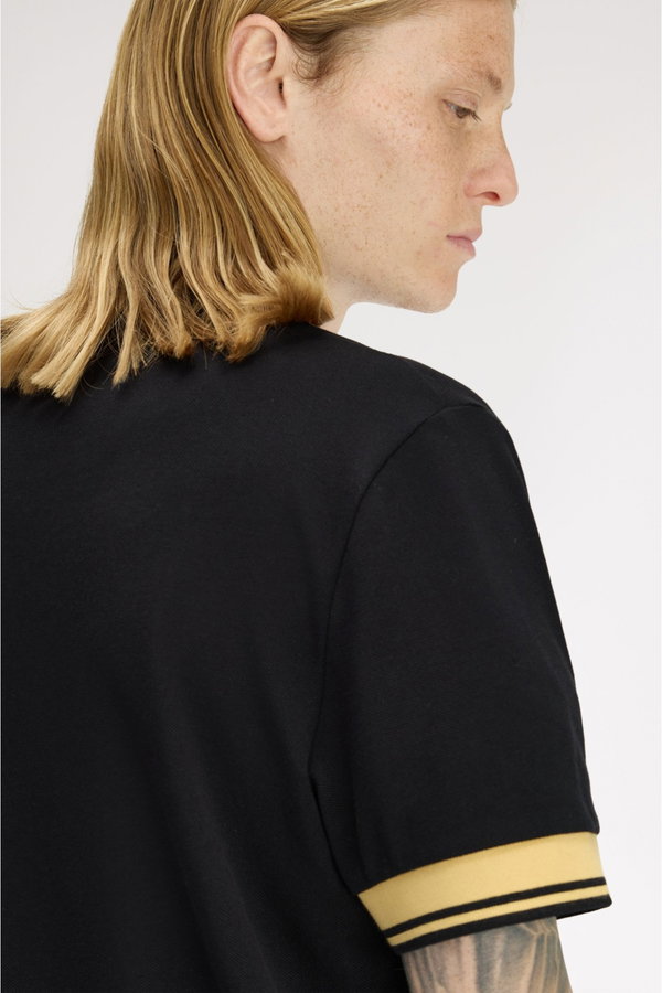 Fred Perry Erkek Bisiklet Yaka T-shirt SIYAH