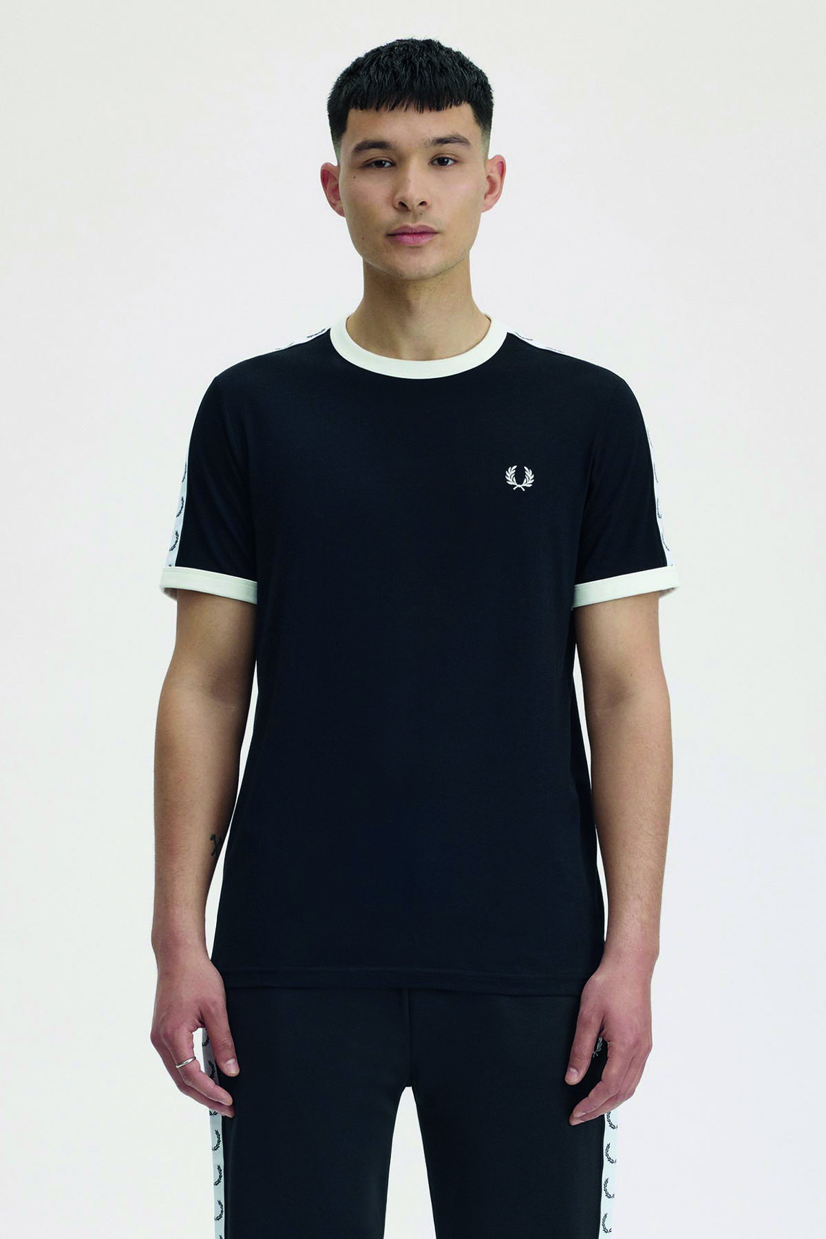 Fred Perry Erkek Bisiklet Yaka T-shirt SIYAH