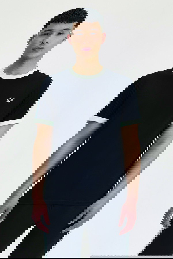 Fred Perry Erkek Bisiklet Yaka T-shirt SIYAH