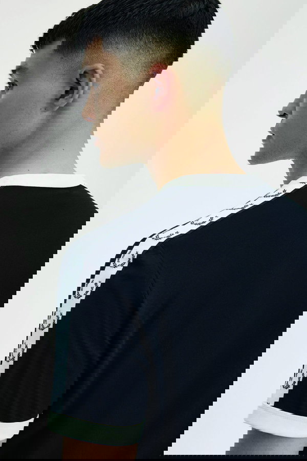 Fred Perry Erkek Bisiklet Yaka T-shirt SIYAH