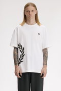 Fred Perry Erkek Bisiklet Yaka T-shirt Beyaz