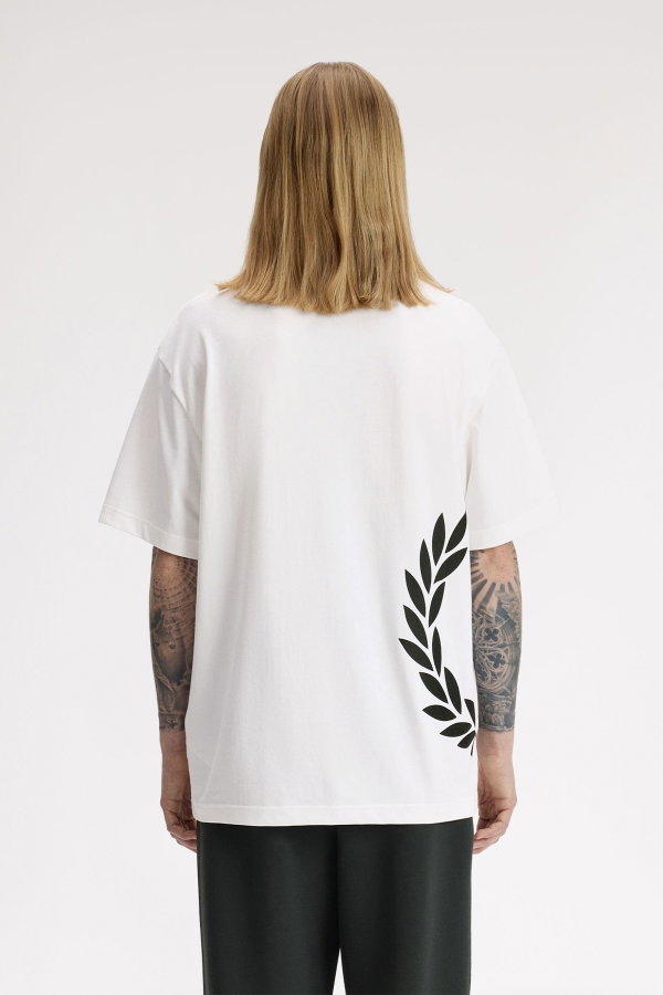 Fred Perry Erkek Bisiklet Yaka T-shirt Beyaz