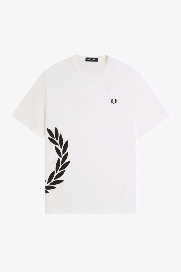Fred Perry Erkek Bisiklet Yaka T-shirt Beyaz