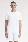 Fred Perry Erkek Bisiklet Yaka T-shirt Beyaz