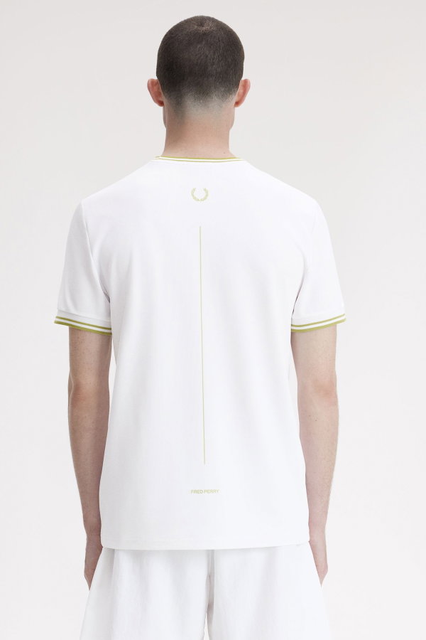 Fred Perry Erkek Bisiklet Yaka T-shirt Beyaz