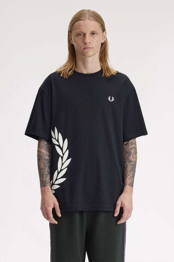 Fred Perry Erkek Bisiklet Yaka T-shirt SIYAH