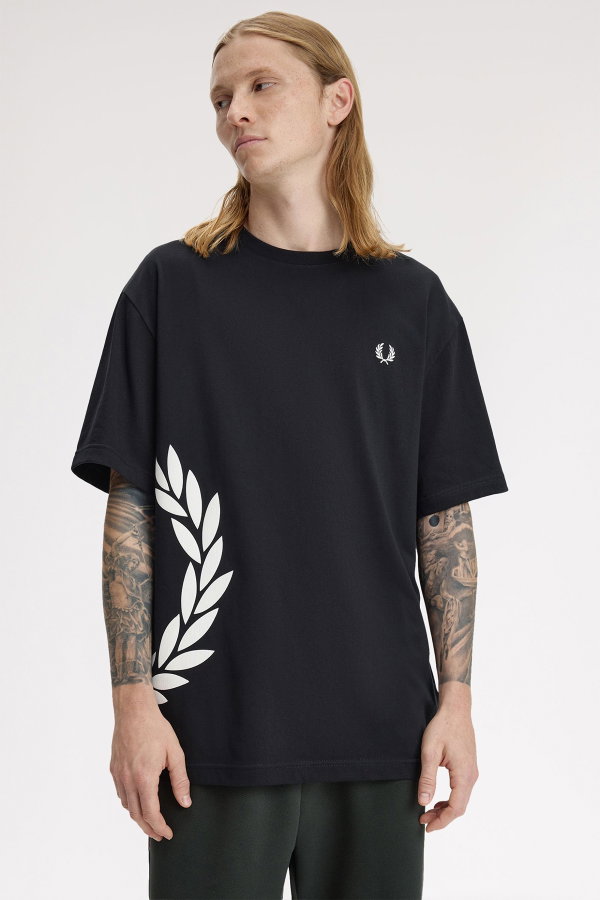 Fred Perry Erkek Bisiklet Yaka T-shirt SIYAH
