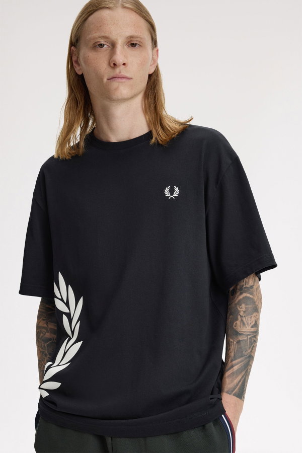 Fred Perry Erkek Bisiklet Yaka T-shirt SIYAH